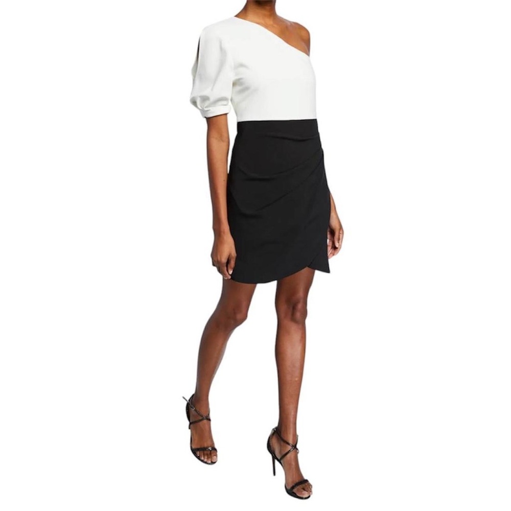 Parker NY Black Label one-shoulder dress • size 16